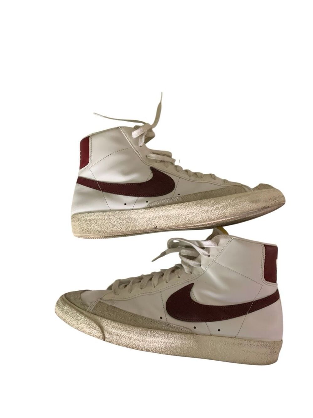 Nike Blazer high top shoes white red men's size 12